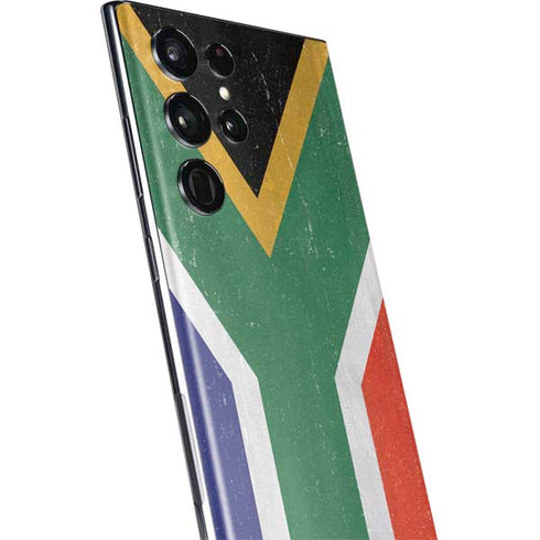 South Africa Flag Distressed Galaxy S22 Ultra Skin