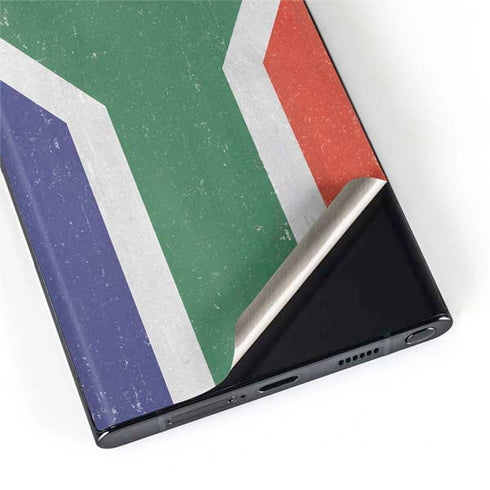 South Africa Flag Distressed Galaxy S22 Ultra Skin