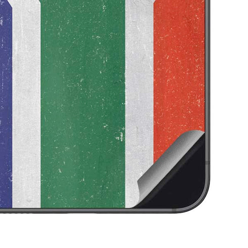 South Africa Flag Distressed Galaxy S23 FE Skin
