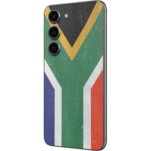 South Africa Flag Distressed Galaxy S23 Skin