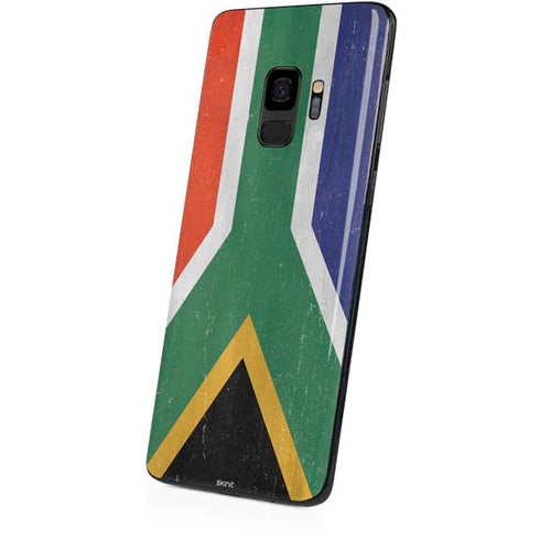 South Africa Flag Distressed Galaxy S9 Skin