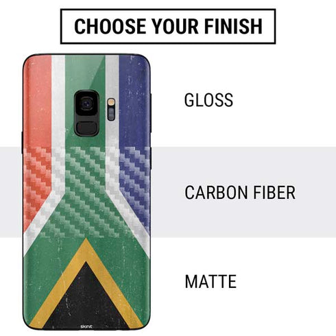 South Africa Flag Distressed Galaxy S9 Skin