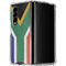 South Africa Flag Distressed Galaxy Z Fold4 5G Clear Case