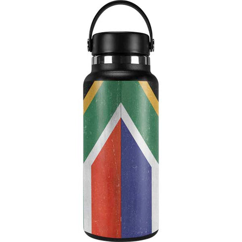 South Africa Flag Distressed Hydro Flask 32oz Wide Mouth Skin