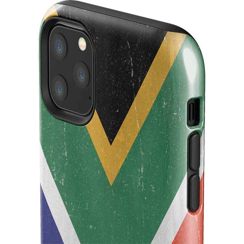 South Africa Flag Distressed iPhone 11 Pro Max Impact Case