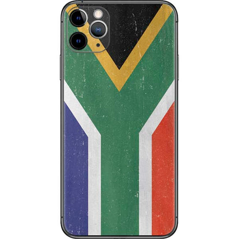 South Africa Flag Distressed iPhone 11 Pro Max Skin