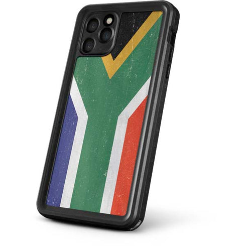 South Africa Flag Distressed iPhone 11 Pro Max Waterproof Case
