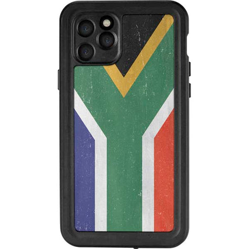 South Africa Flag Distressed iPhone 11 Pro Waterproof Case