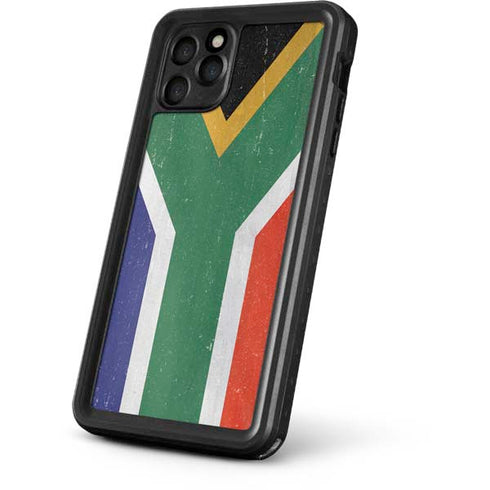 South Africa Flag Distressed iPhone 11 Pro Waterproof Case