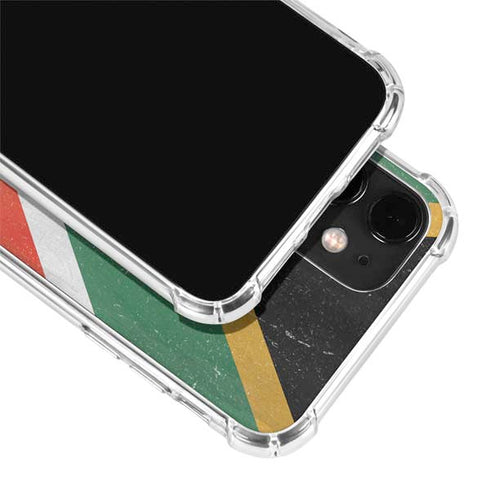 South Africa Flag Distressed iPhone 12 Clear Case