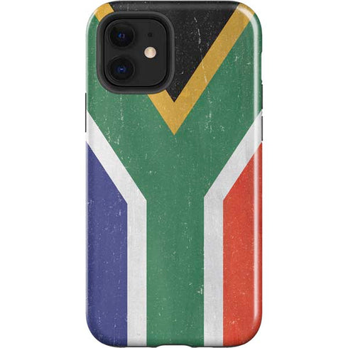 South Africa Flag Distressed iPhone 12 Impact Case