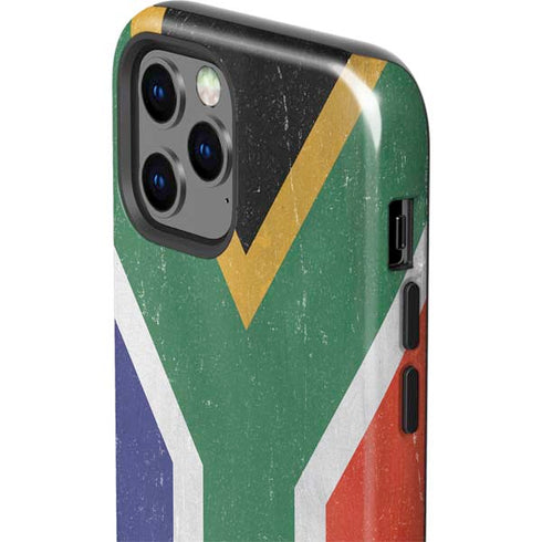 South Africa Flag Distressed iPhone 12 Pro Impact Case