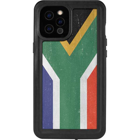 South Africa Flag Distressed iPhone 12 Pro Max Waterproof Case