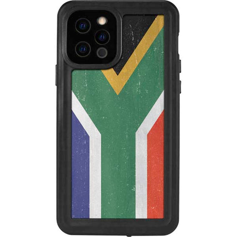 South Africa Flag Distressed iPhone 12 Pro Waterproof Case