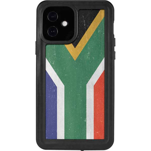 South Africa Flag Distressed iPhone 12 Waterproof Case
