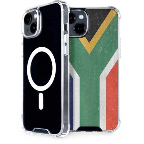 South Africa Flag Distressed iPhone 13 MagSafe Case