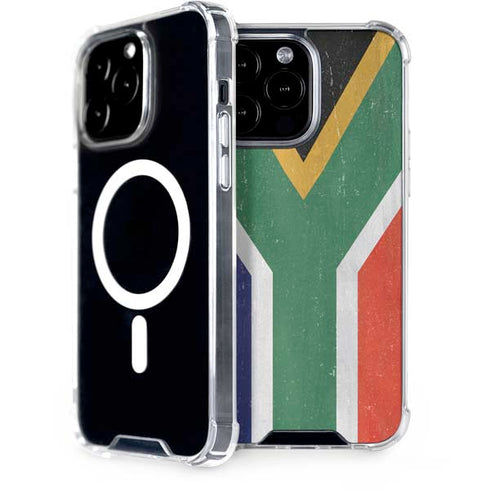 South Africa Flag Distressed iPhone 13 Pro Max MagSafe Case