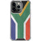 South Africa Flag Distressed iPhone 14 Pro Clear Case