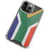South Africa Flag Distressed iPhone 14 Pro Clear Case