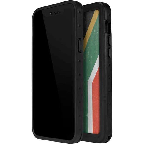 South Africa Flag Distressed iPhone 15 Plus Waterproof Case