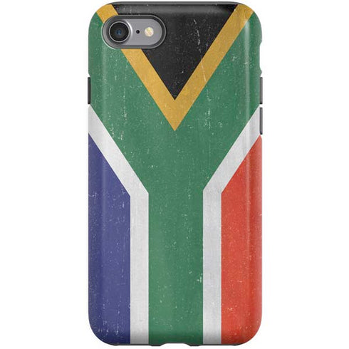South Africa Flag Distressed iPhone SE (2nd & 3rd Gen) Pro Case