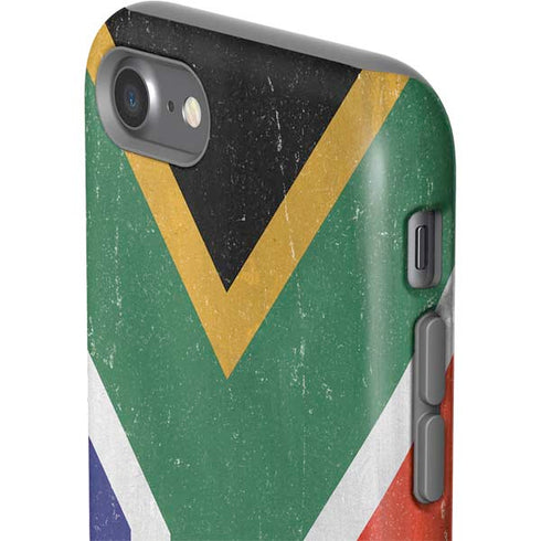 South Africa Flag Distressed iPhone SE (2nd & 3rd Gen) Pro Case