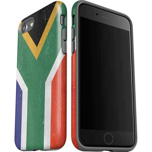 South Africa Flag Distressed iPhone SE (2nd & 3rd Gen) Pro Case