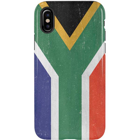South Africa Flag Distressed iPhone X Pro Case