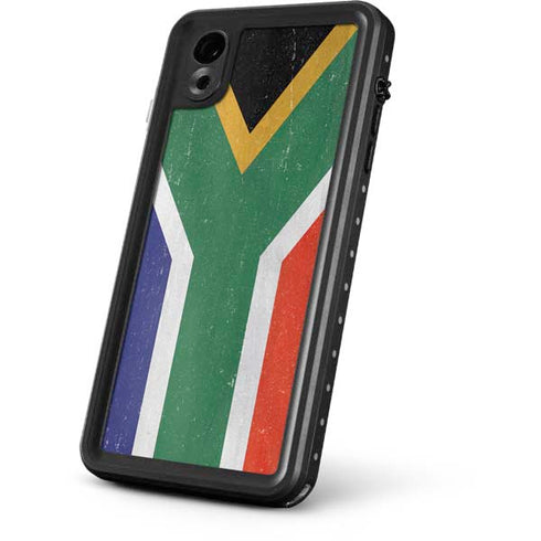 South Africa Flag Distressed iPhone XR Waterproof Case