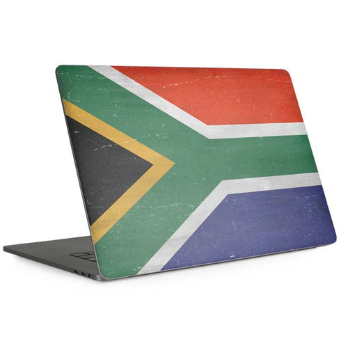 South Africa Flag Distressed Apple MacBook Pro 15-inch Skin