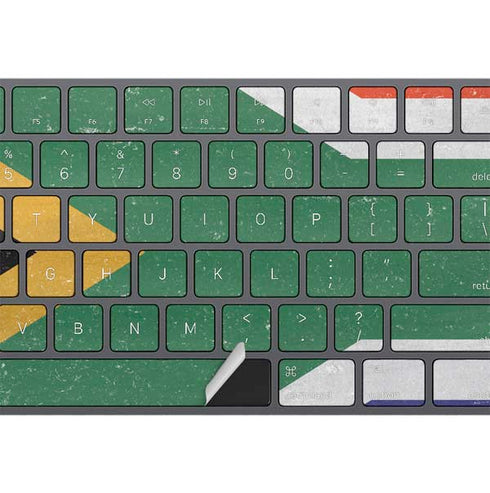 South Africa Flag Distressed Magic Keyboard with Numeric Keypad Skin