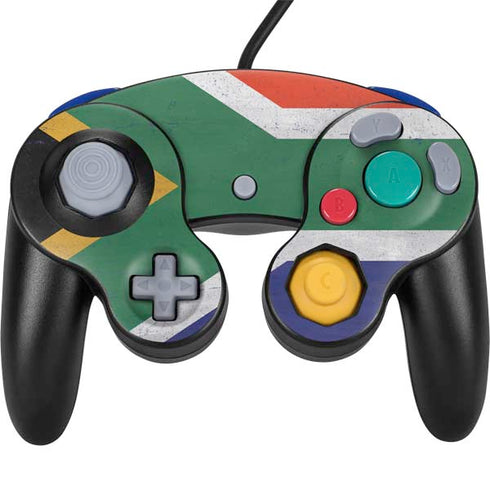 South Africa Flag Distressed Nintendo GameCube Controller Skin