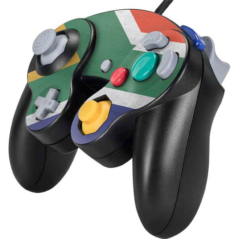 South Africa Flag Distressed Nintendo GameCube Controller Skin