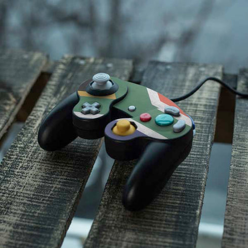 South Africa Flag Distressed Nintendo GameCube Controller Skin