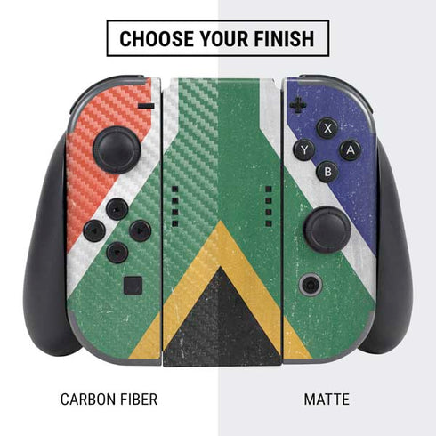 South Africa Flag Distressed Nintendo Switch Bundle Skin