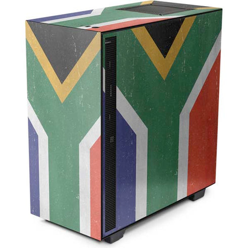 South Africa Flag Distressed NZXT H510 Compact ATX Mid-Tower Case Skin