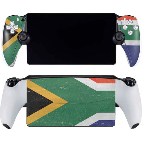 South Africa Flag Distressed PlayStation Portal Remote Player Skin