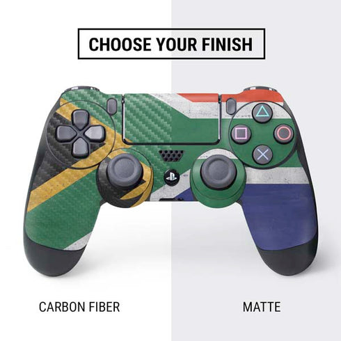 South Africa Flag Distressed PS4 Controller Skin