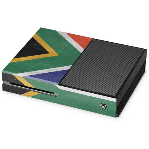 South Africa Flag Distressed Xbox One Console Skin