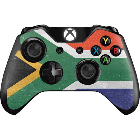 South Africa Flag Distressed Xbox One Controller Skin
