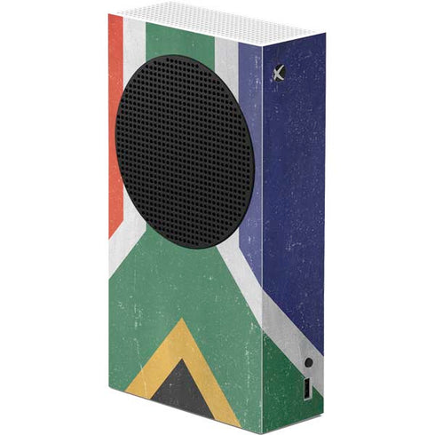South Africa Flag Distressed Xbox Series S Console Skin