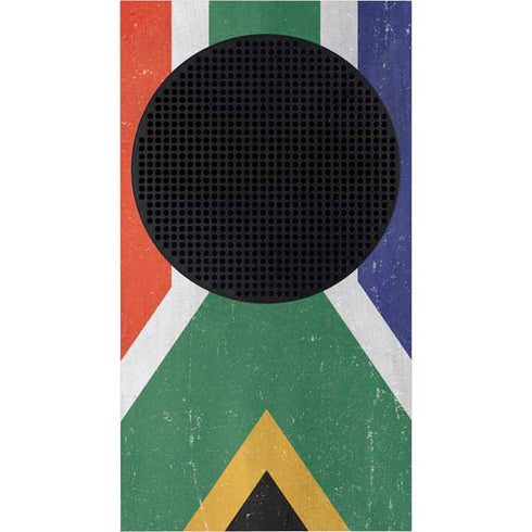 South Africa Flag Distressed Xbox Series S Console Skin