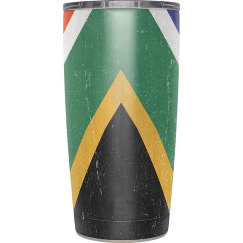 South Africa Flag Distressed Yeti 20oz Tumbler Skin
