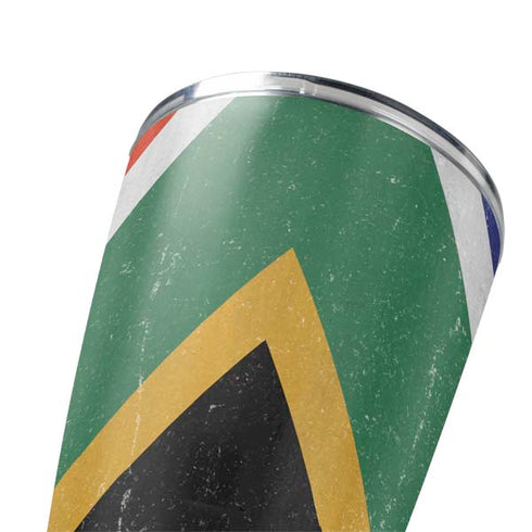 South Africa Flag Distressed Yeti 20oz Tumbler Skin