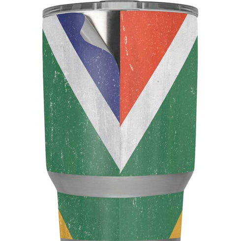 South Africa Flag Distressed Yeti 20oz Tumbler Skin