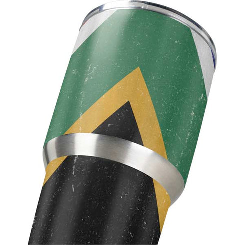 South Africa Flag Distressed Yeti 30oz Rambler Tumbler Skin