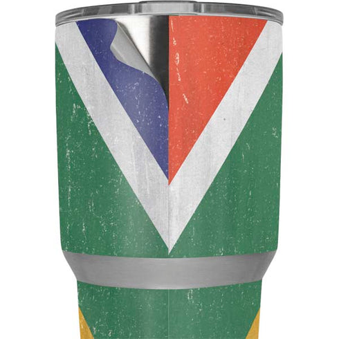 South Africa Flag Distressed Yeti 30oz Rambler Tumbler Skin
