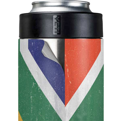 South Africa Flag Distressed Yeti Colster Can Insulator Skin