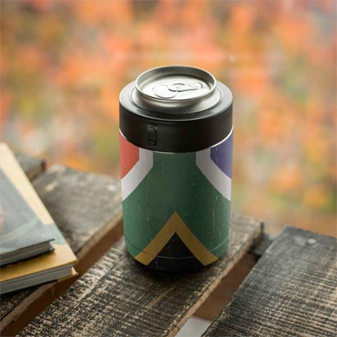 South Africa Flag Distressed Yeti Colster Can Insulator Skin