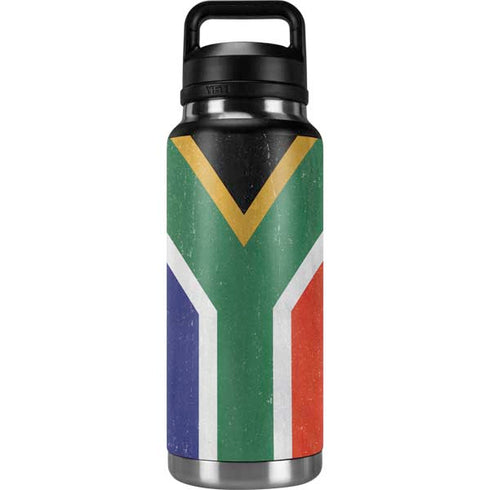 South Africa Flag Distressed YETI Rambler 36oz Bottle Skin